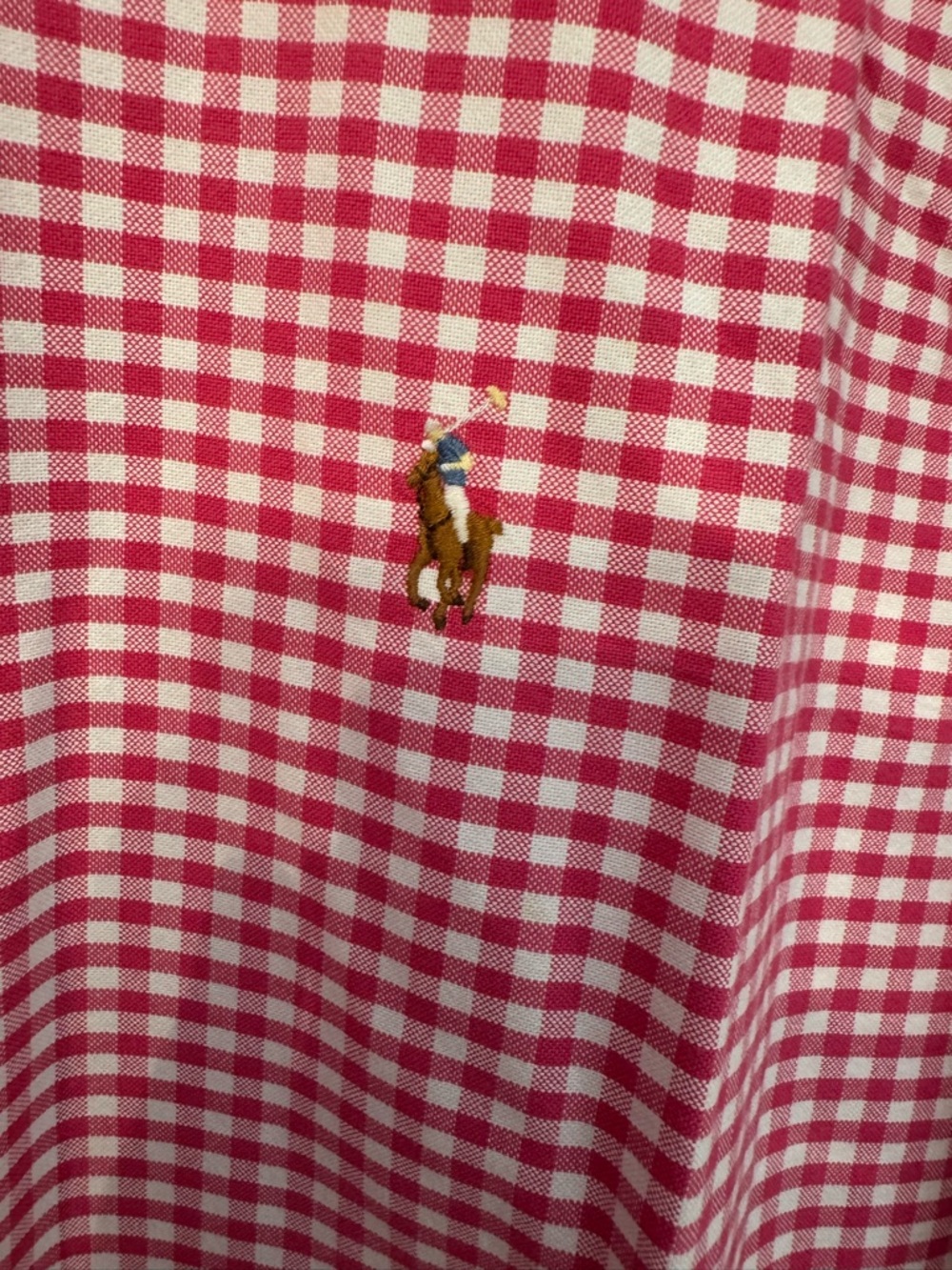Polo by Ralph Lauren Red & White Gingham Button-Down Shirt Size XXL - Picture 3 of 6